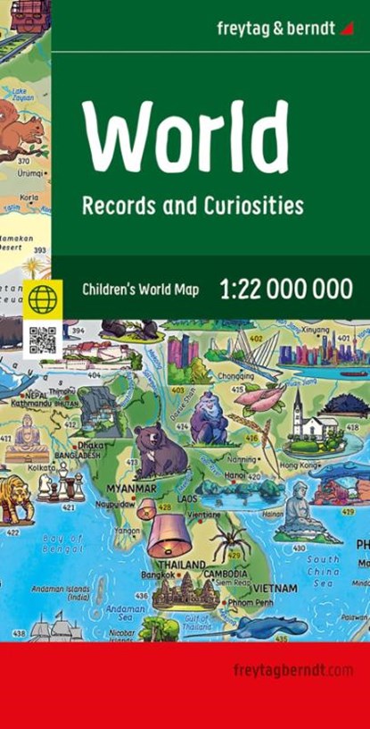 freytag & berndt Straßenkarte World map for Children 1:22 Mio., Freytag & Berndt - Gebonden - 9783707924923