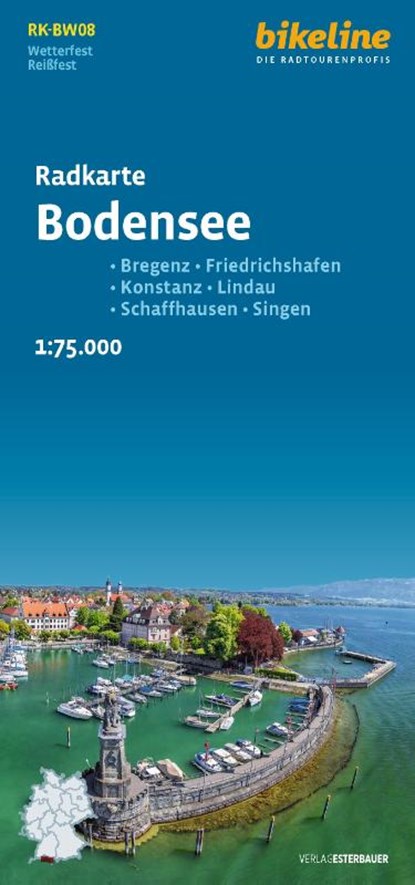 Bodensee cycle map Bregenz – Friedrichshafen – Konstanz – Li, Esterbauer Verlag - Gebonden - 9783711103017