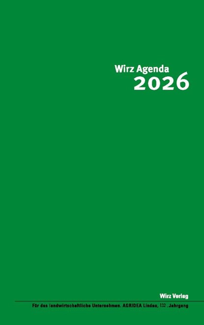 Wirz 2026 / Wirz Agenda 2026, niet bekend - Paperback - 9783724528166