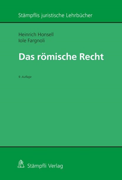 Römisches Recht, Heinrich Honsell ; Iole Fargnoli - Paperback - 9783727216640