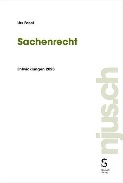 Sachenrecht, Urs Fasel - Paperback - 9783727224836