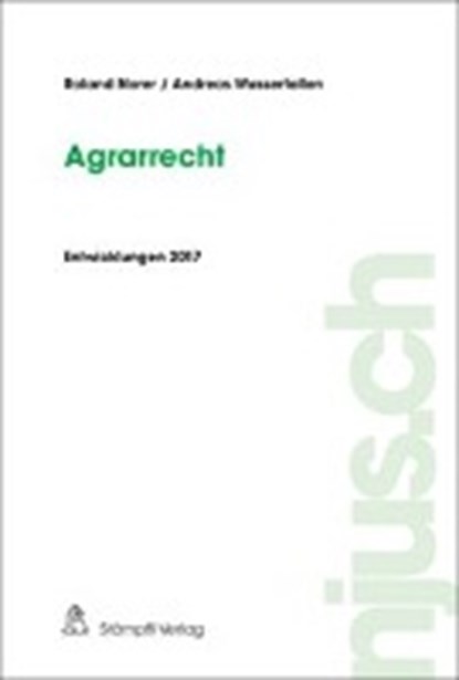 Agrarrecht, NORER,  Roland - Paperback - 9783727244971