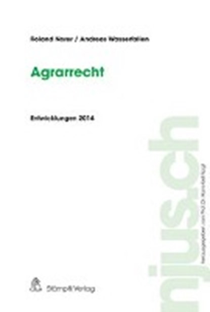 Agrarrecht, NORER,  Roland - Paperback - 9783727281594