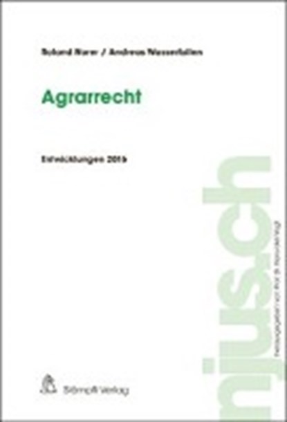 Agrarrecht, NORER,  Roland ; Wasserfallen, Andreas - Paperback - 9783727281785