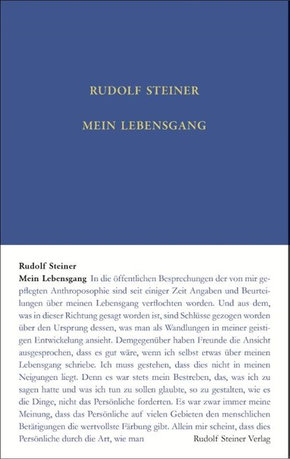 Mein Lebensgang, Rudolf Steiner - Gebonden - 9783727402814