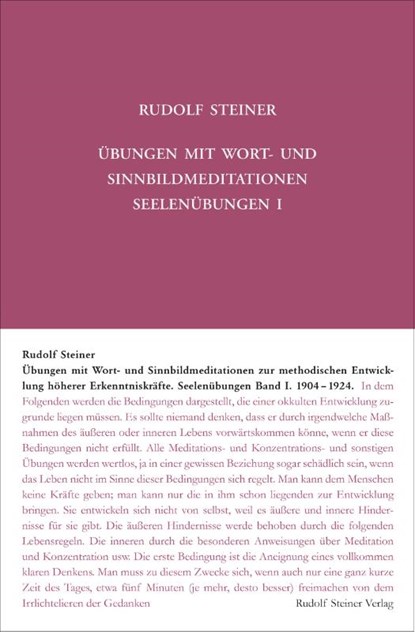 Seelenübungen I, Rudolf Steiner - Gebonden - 9783727426711