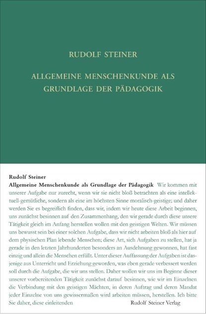 Allgemeine Menschenkunde als Grundlage der Pädagogik, Rudolf Steiner - Gebonden - 9783727429316