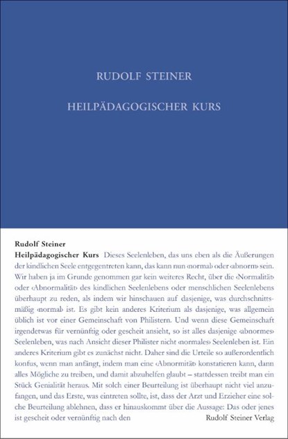 Heilpädagogischer Kurs, Rudolf Steiner - Gebonden - 9783727431722
