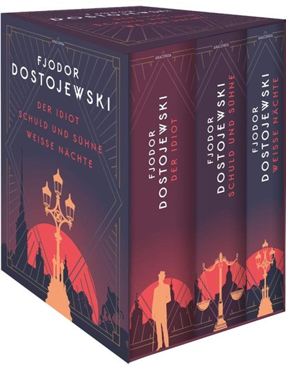 Dostojewski - Drei Bände im Schuber. Schuld und Sühne. Der Idiot. Weiße Nächte (Die großen Erzählungen), Fjodor M. Dostojewski - Paperback - 9783730616499