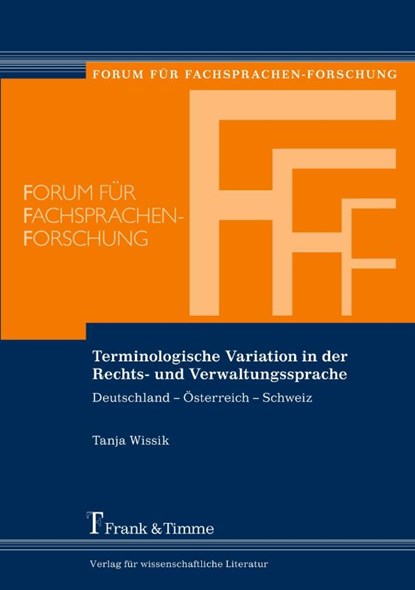 Terminologische Variation in der Rechts- und Verwaltungssprache, Tanja Wissik - Paperback - 9783732900046