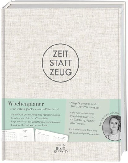 Zeit statt Zeug: Wochenplaner, Birgit Fazis - Gebonden - 9783735853677