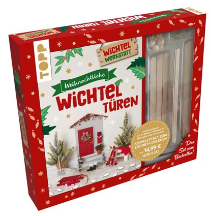 Kreativ-Set Weihnachtliche Wichteltüren. Anleitungsbuch + Material. Set zum Buch, Sarah Arabatzis - Paperback - 9783735890856