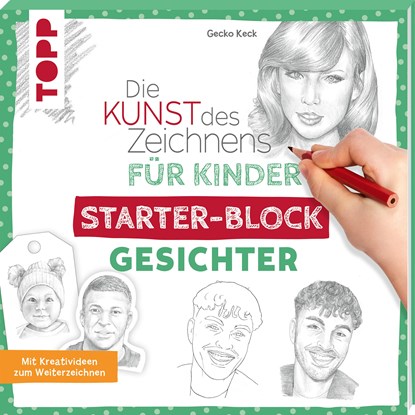 Die Kunst des Zeichnens für Kinder Starter-Block - Gesichter, Gecko Keck - Paperback - 9783735891334