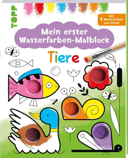 Mein erster Wasserfarben-Malblock - Tiere, Alena Razumova - Paperback - 9783735891457