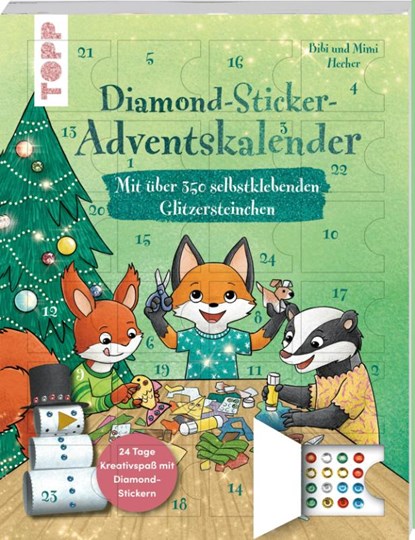 Diamond-Sticker-Adventskalender, Mimi Hecher ; Bibi Hecher - Paperback - 9783735892423