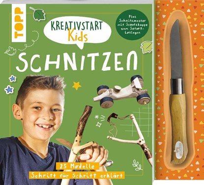 Kreativstart Kids Schnitzen. Anleitungsbuch und Material, Markus Stickling ; Sascha Kempter - Gebonden - 9783735892461