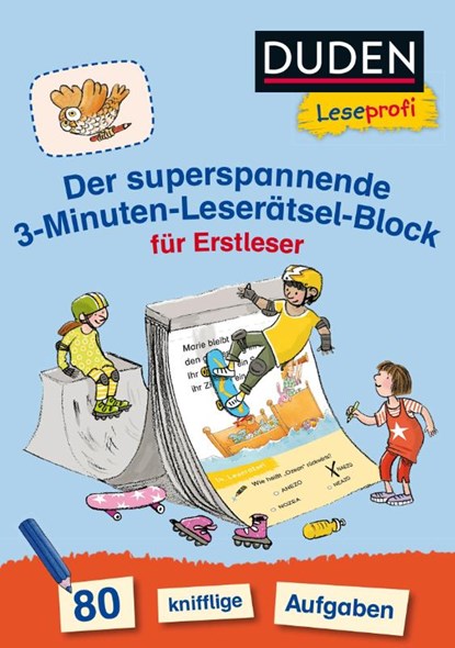 Duden Leseprofi - Der superspannende 3-Minuten-Leserätsel-Block für Erstleser, Susanna Moll - Paperback - 9783737333849