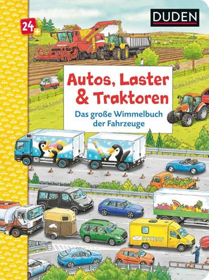 Duden 24+: Autos, Laster & Traktoren: Das große Wimmelbuch der Fahrzeuge, Christina Braun - Gebonden - 9783737334884
