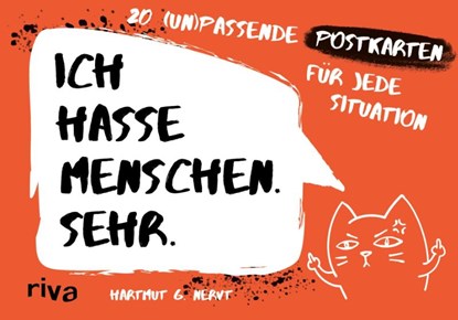 Ich hasse Menschen. Sehr. - 20 (un)passende Postkarten für jede Situation, Hartmut G. Nervt - Paperback - 9783742321718