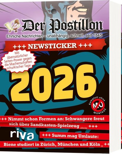 Der Postillon +++ Newsticker +++ 2026, Stefan Sichermann - Paperback - 9783742327895