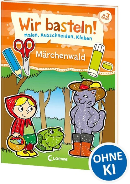 Wir basteln! - Malen, Ausschneiden, Kleben - Märchenwald, niet bekend - Paperback - 9783743205758