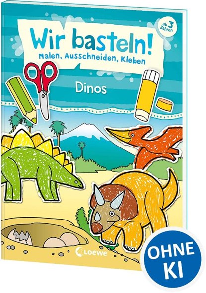 Wir basteln! - Malen, Ausschneiden, Kleben - Dinos, Norbert Pautner - Paperback - 9783743205765
