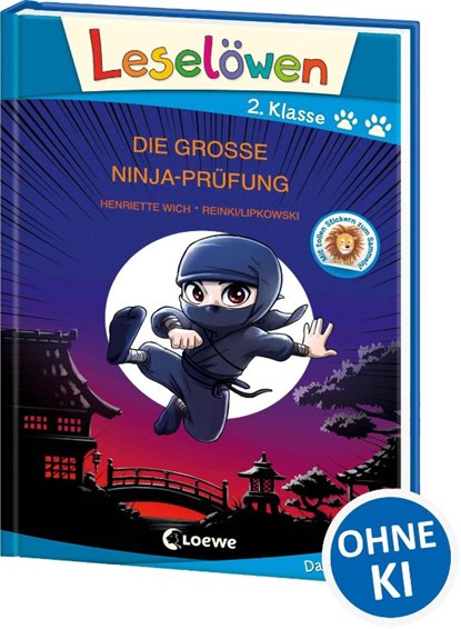 Leselöwen 2. Klasse - Die große Ninja-Prüfung (Großbuchstabenausgabe), Henriette Wich - Gebonden - 9783743208629