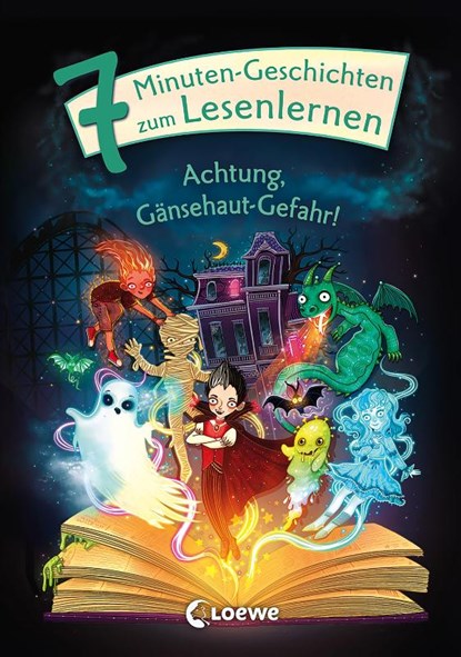 Leselöwen - Das Original - 7-Minuten-Geschichten zum Lesenlernen - Achtung, Gänsehaut-Gefahr!, Loewe Erstlesebücher - Gebonden - 9783743214262