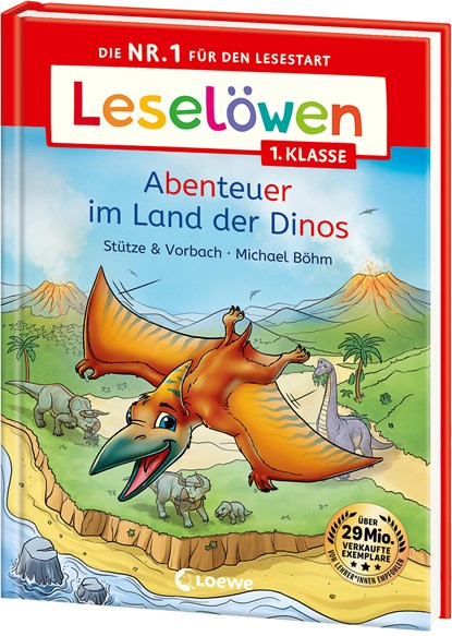 Leselöwen 1. Klasse - Abenteuer im Land der Dinos, Stütze & Vorbach - Gebonden - 9783743216327