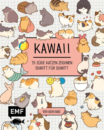 Kawaii: 75 süße Katzen zeichnen - Mit Schritt-Anleitungen, Olive Yong - Paperback - 9783745918076