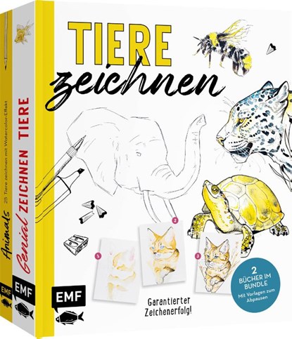 Tiere zeichnen - Das XXL-Starter-Set: Zwei Bücher im Bundle, Susanne Loose ; Andreas M. Modzelewski ; Johanna Atorf - Paperback - 9783745919585