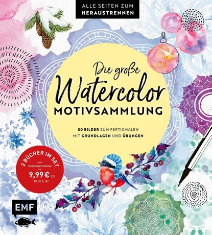 Die große Watercolor-Motivsammlung - 80 Bilder zum Fertigmalen, Edition Michael Fischer - Paperback - 9783745929454