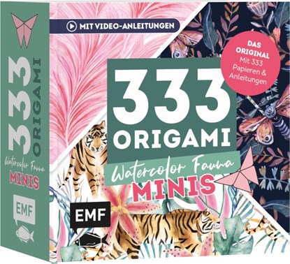 333 Origami Minis - Watercolor Fauna, niet bekend - Paperback - 9783745932058