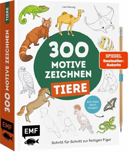 300 Motive zeichnen - Tiere, Lise Herzog - Paperback - 9783745933215