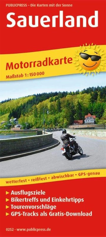 Sauerland, motorcycle map 1:150,000, niet bekend - Gebonden - 9783747302521