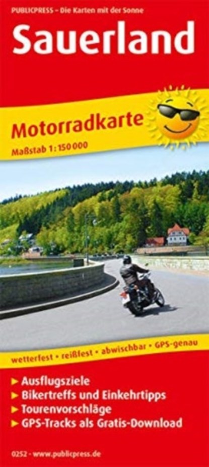 Sauerland, motorcycle map 1:150,000, niet bekend - Gebonden - 9783747302521