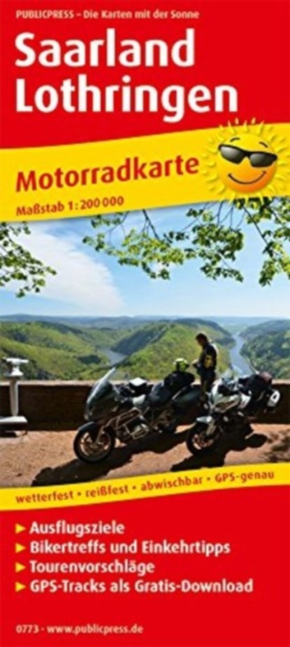 Saarland - Lorraine, motorcycle map 1:200,000, niet bekend - Paperback - 9783747307731