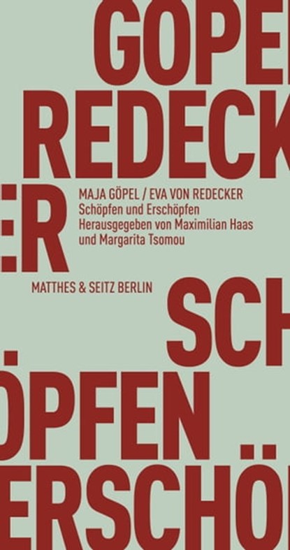 Schöpfen und Erschöpfen, Maja Göpel ; Eva von Redecker - Ebook - 9783751805520