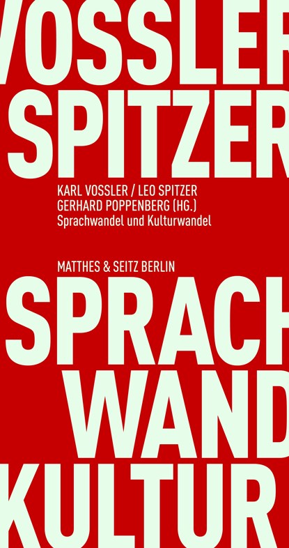 Sprachwandel und Kulturwandel, Karl Vossler ;  Leo Spitzer - Paperback - 9783751805599