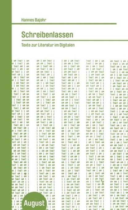 Schreibenlassen, Hannes Bajohr - Ebook - 9783751890021
