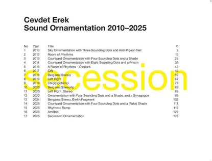 Cevdet Erek. Sound Ornamentation 2010-2025, niet bekend - Paperback - 9783753308043