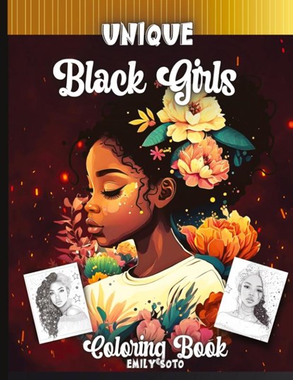 Unique Black Girls Coloring Book, Emily Soto - Paperback - 9783755113058