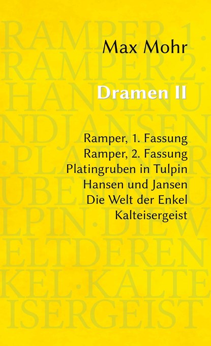 Dramen II, Max Mohr - Gebonden - 9783755771166