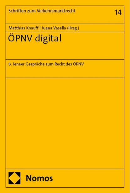ÖPNV digital, Matthias Knauff ;  Juana Vasella - Paperback - 9783756008247