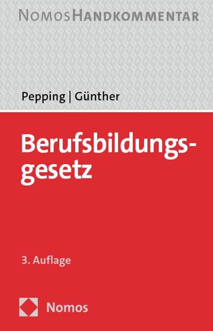 Berufsbildungsgesetz, Georg Pepping ; Thomas Günther - Gebonden - 9783756009206