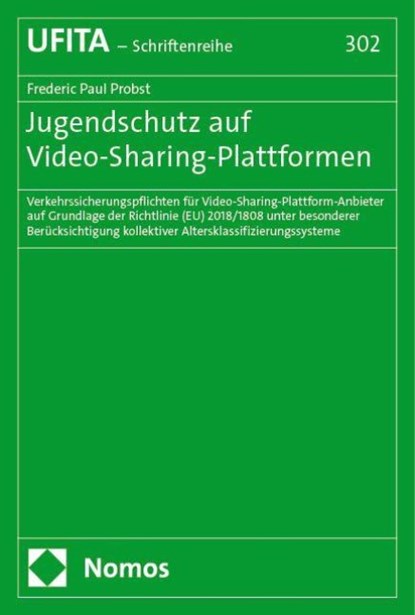 Jugendschutz auf Video-Sharing-Plattformen, Frederic Paul Probst - Paperback - 9783756015887
