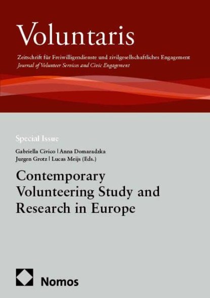 Contemporary Volunteering Study and Research in Europe, Gabriella Civico ; Anna Domaradzka ; Jurgen Grotz - Paperback - 9783756022465