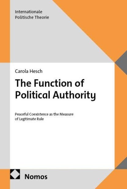 The Function of Political Authority, Carola Hesch - Paperback - 9783756035977