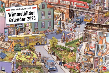 Göbel & Knorr Wimmelbilder Edition Kalender 2025, Doro Göbel ;  Peter Knorr - Paperback - 9783756404766