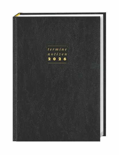 Terminer A5, Leder schwarz 2026, niet bekend - Gebonden - 9783756409617